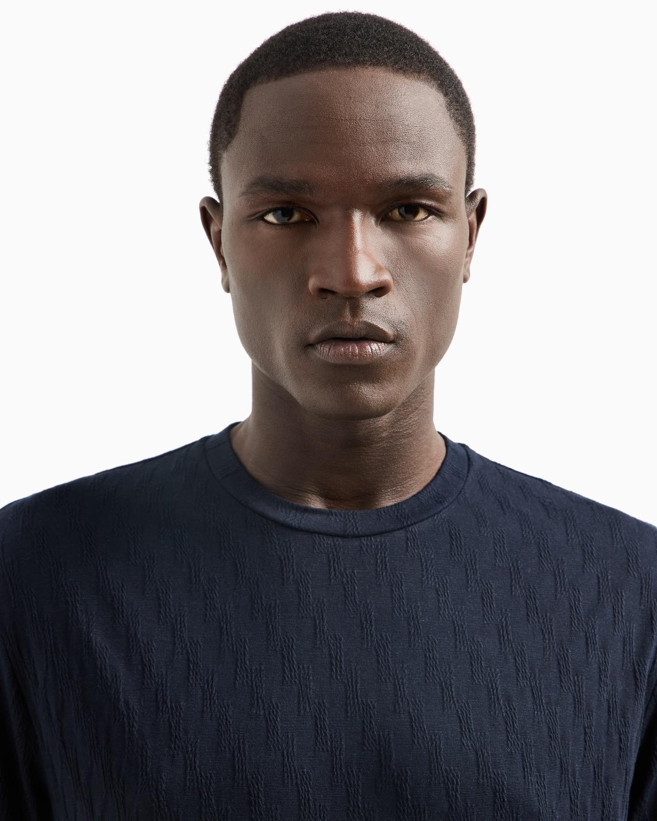 STRETCH VISCOSE-BLEND CREW-NECK T-SHIRT - 6