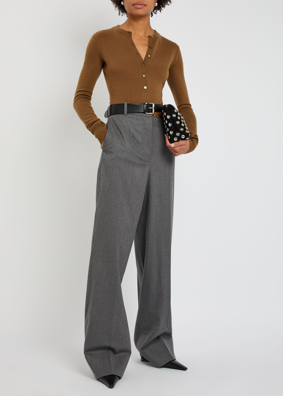 Stella Mccartney Logo-embroidered Ribbed Wool Bodysuit - 4