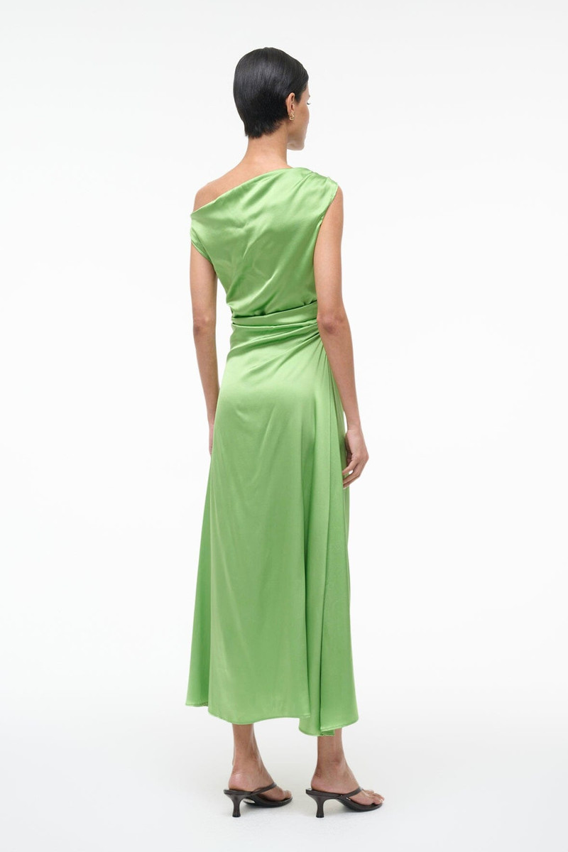 STAUD PHARE SILK DRESS SPROUT 3