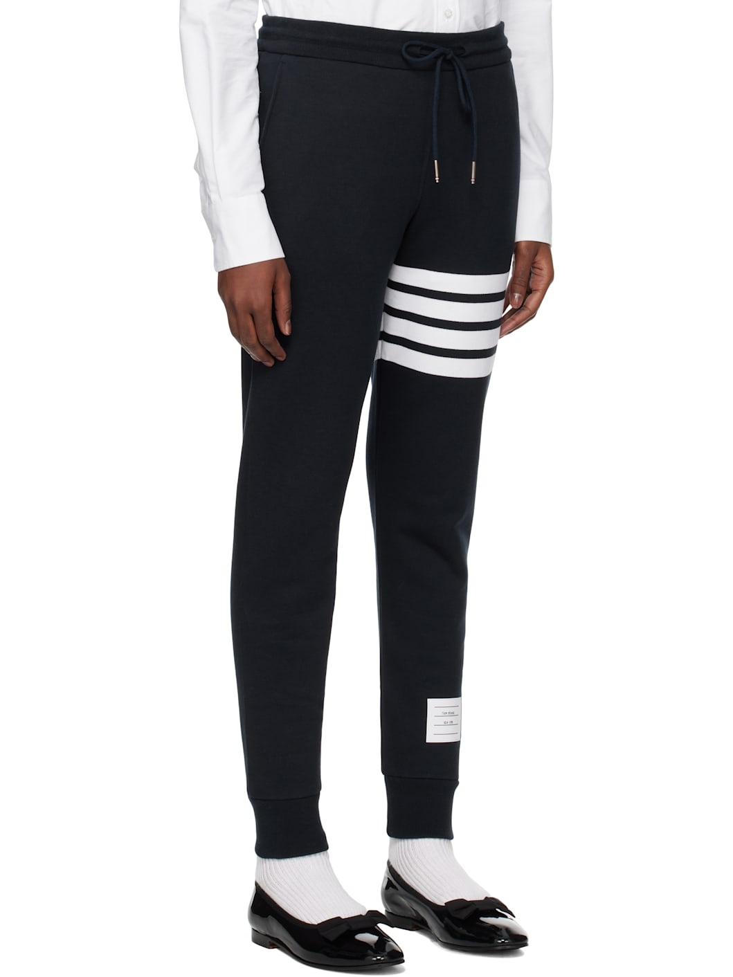 Navy Classic Loopback 4-Bar Sweatpants - 2