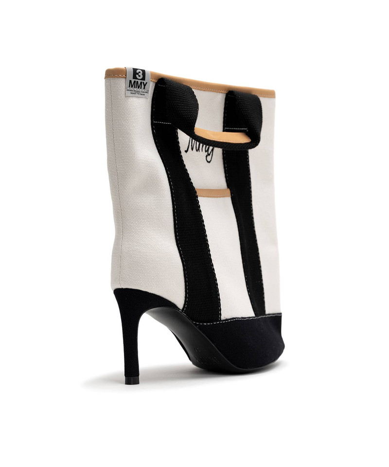 Tote Bag Detail Pin Heel Boots 6
