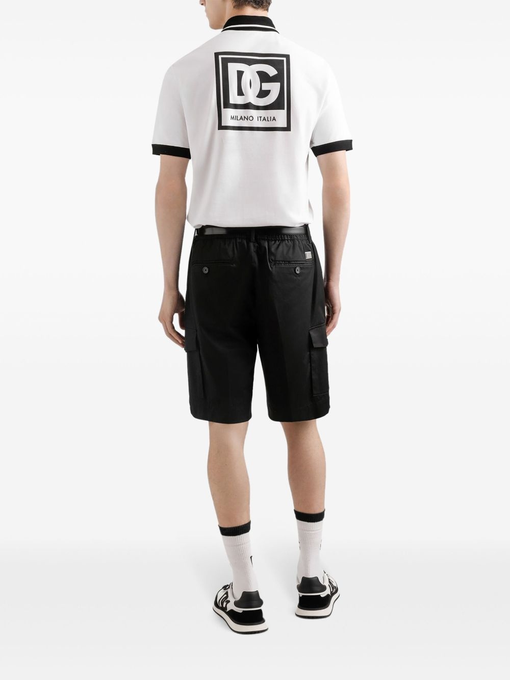 pleated cargo shorts - 3
