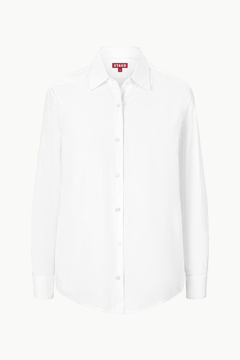 STAUD ROXBURY POPLIN SHIRT WHITE 1