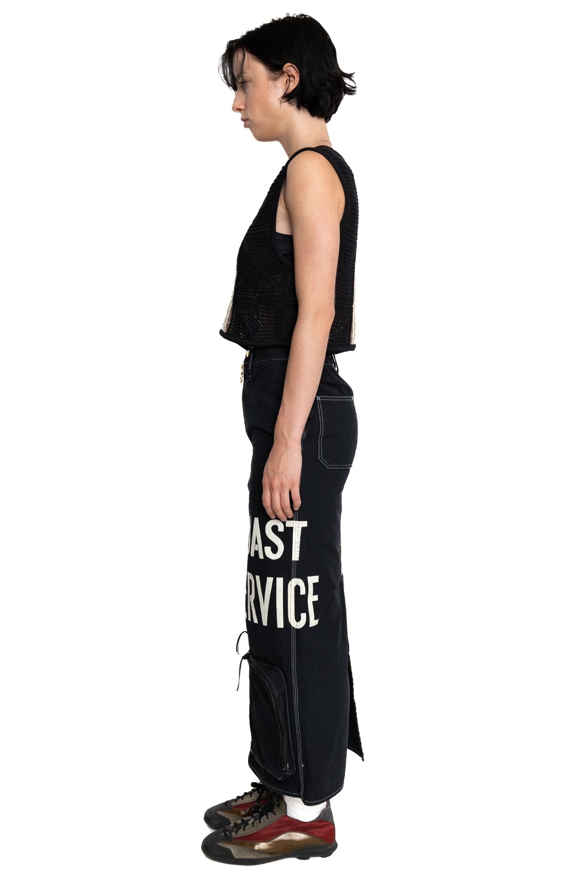 Light Canvas WEST REMAIR MAN Long Skirt - Black - 4