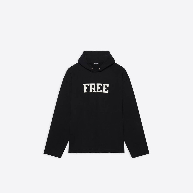 Free No Rib Hoodie in Black - 1
