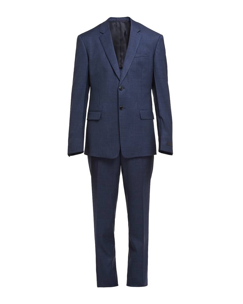 Single-breasted checked wool suit 1
