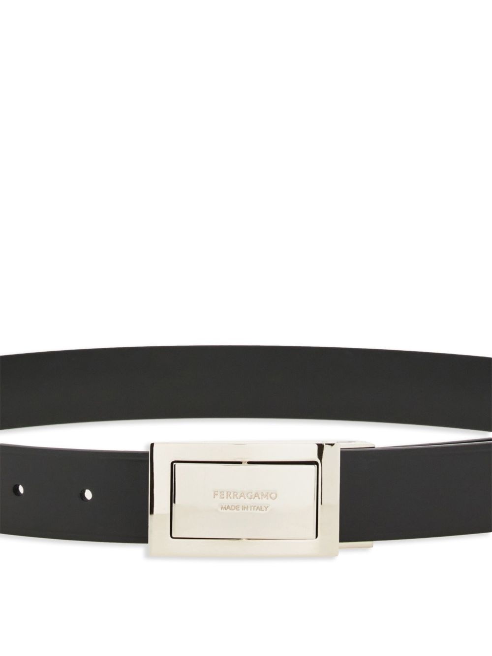reversible-buckle leather belt - 4
