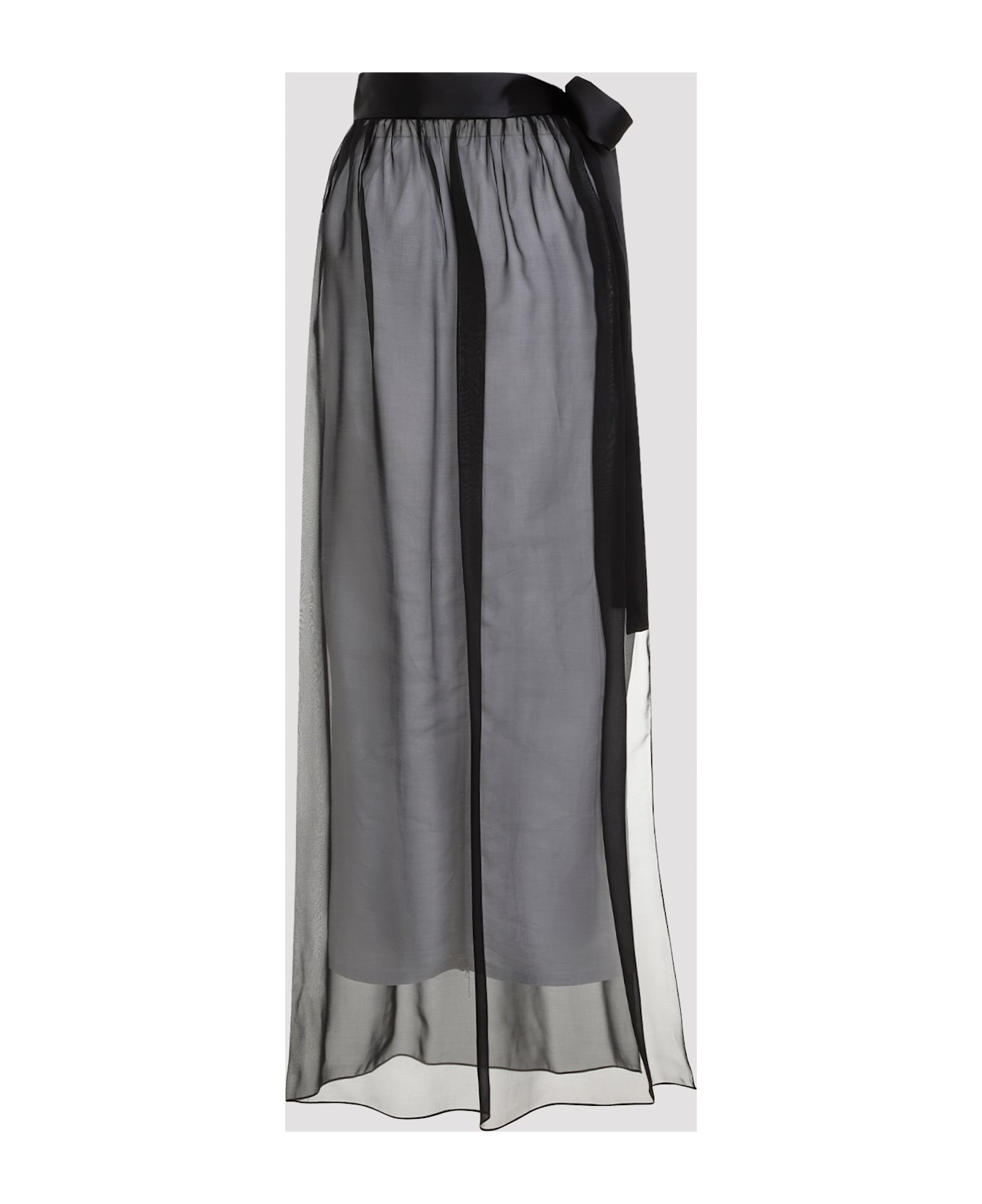Silk Long Skirt - 4