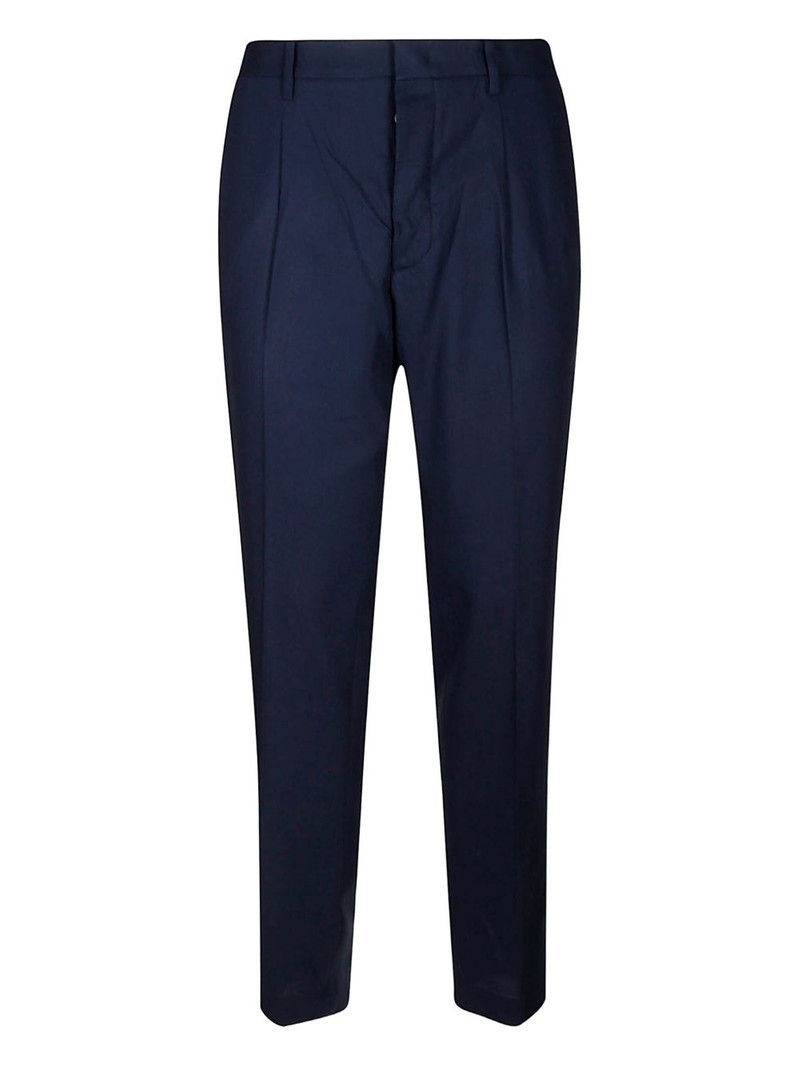 pleated cotton chino trousers 1