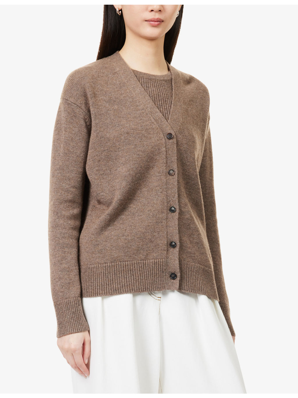 Cedro V-Neck Wool and Cashmere-Blend Cardigan - 3
