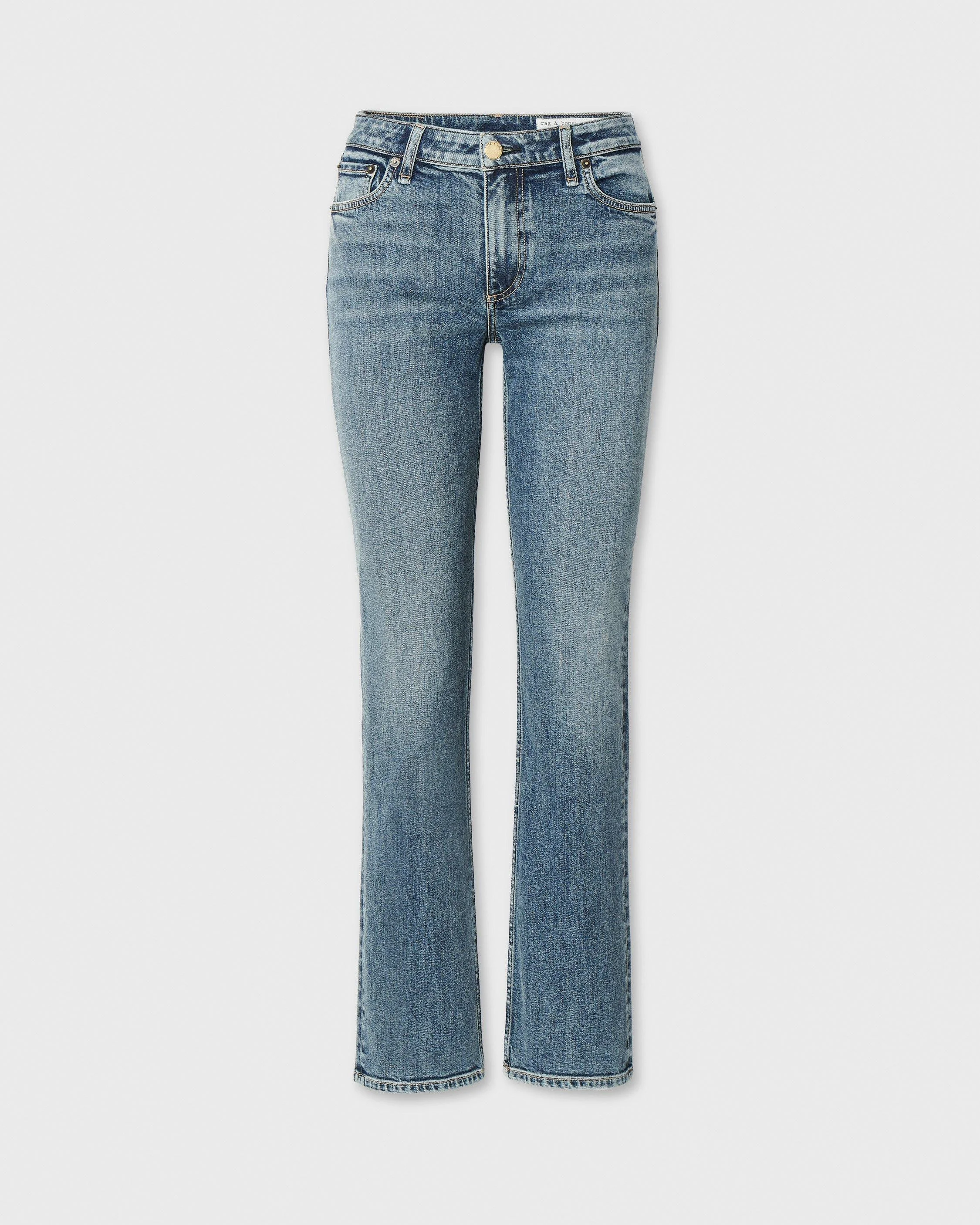 Sutton Cigarette Jean Mid-Rise in Vintage Stretch Denim - 1