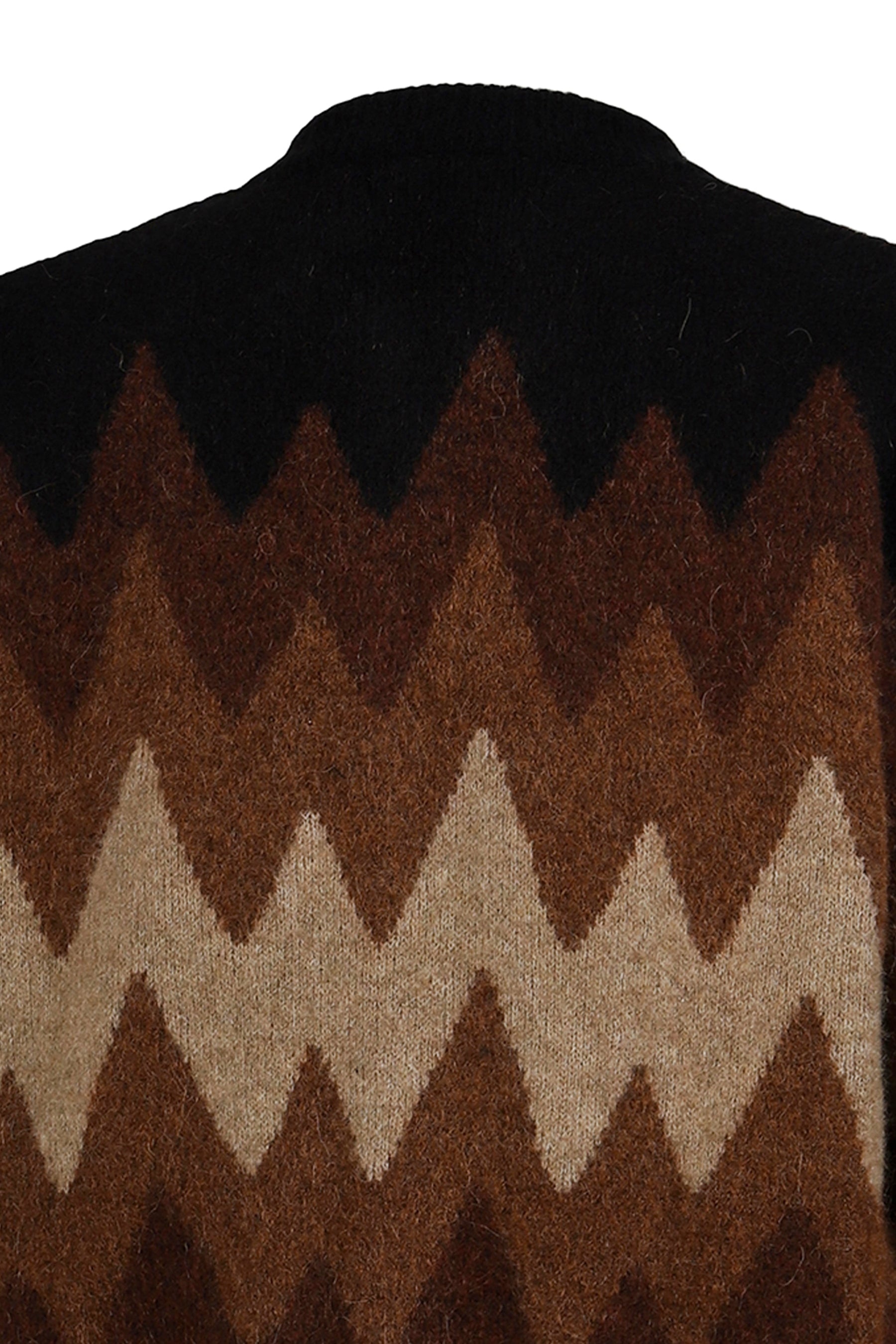 DEGRADE JACQUARD CARDIGAN / BRW BEI - 9