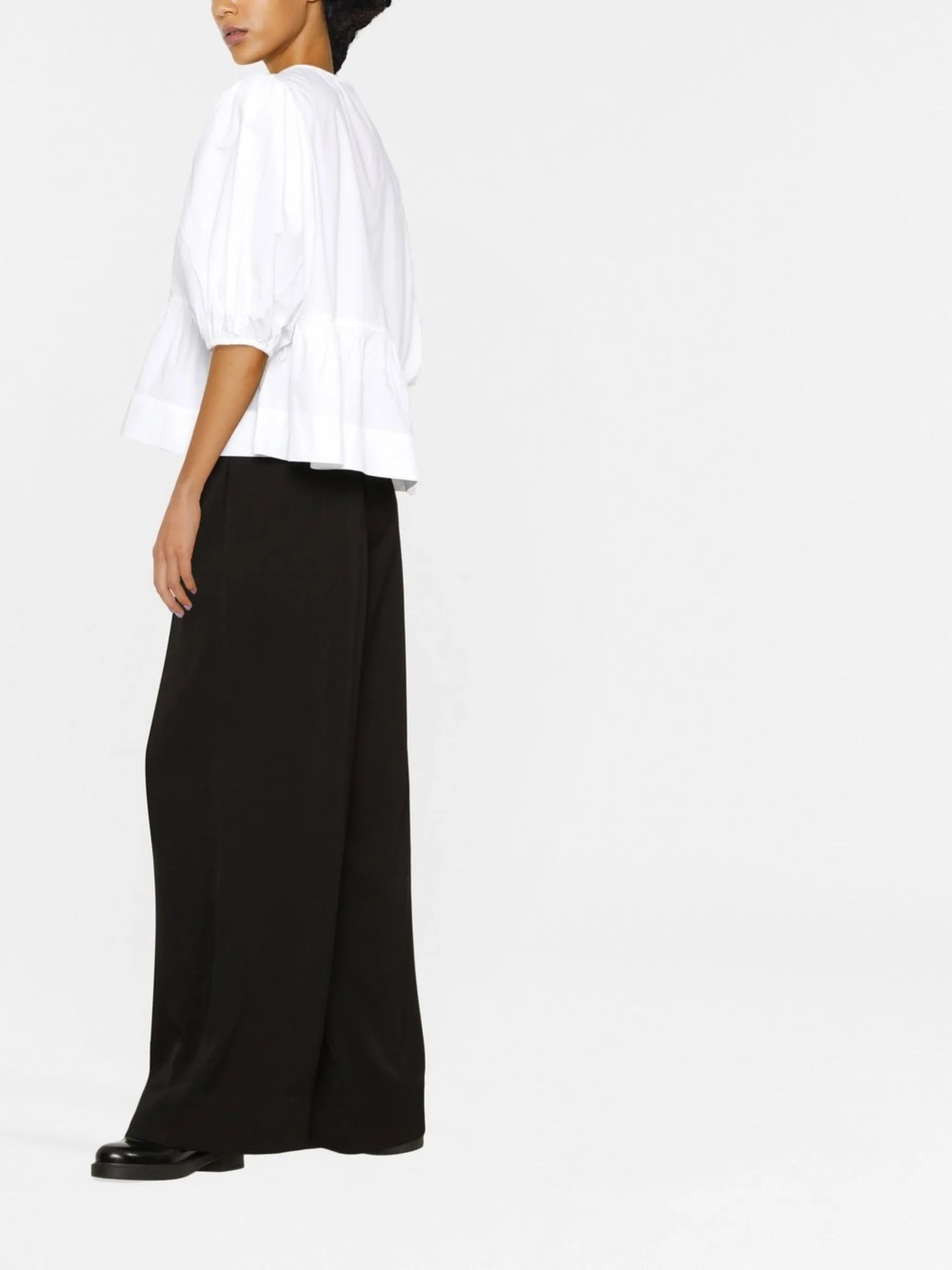 organic-cotton peplum blouse - 3
