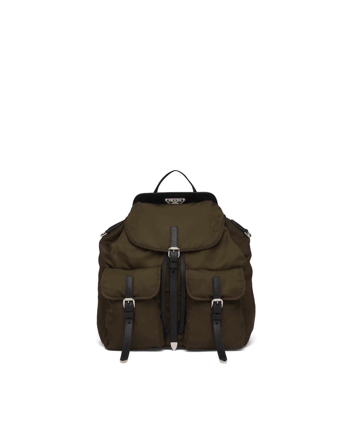 Nylon and Saffiano Leather Backpack - 1