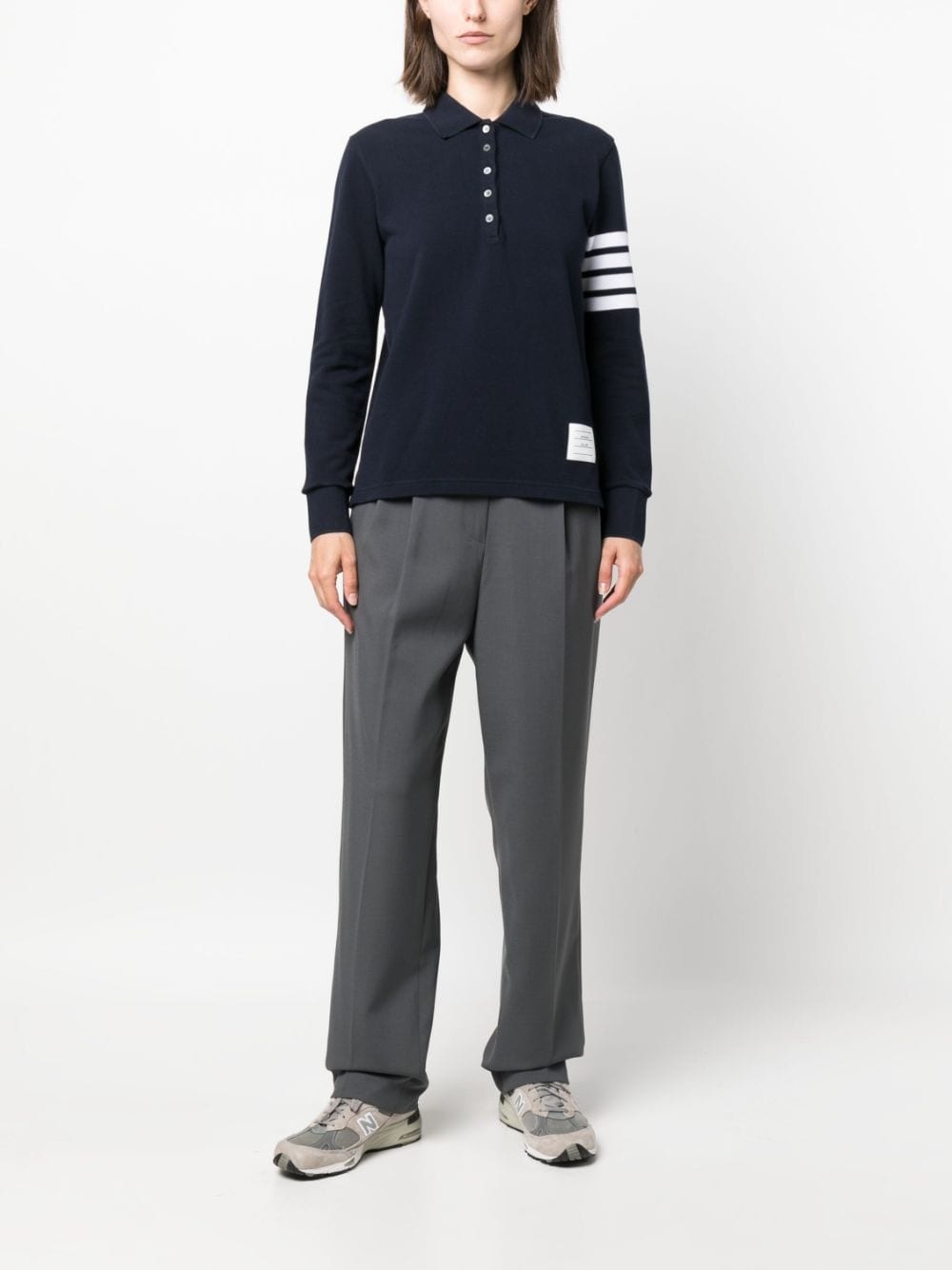 4-Bar long-sleeved polo shirt - 2