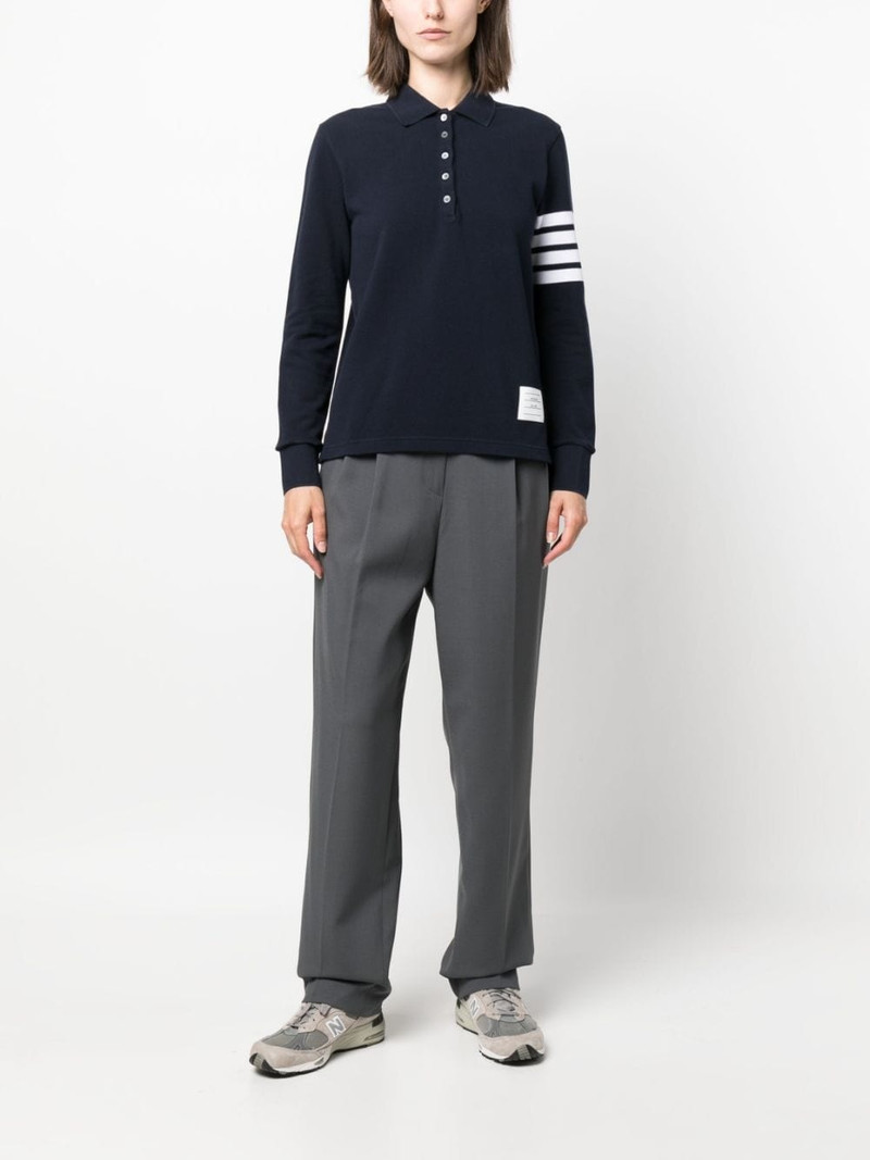 Thom Browne 4-Bar long-sleeved polo shirt outlook
