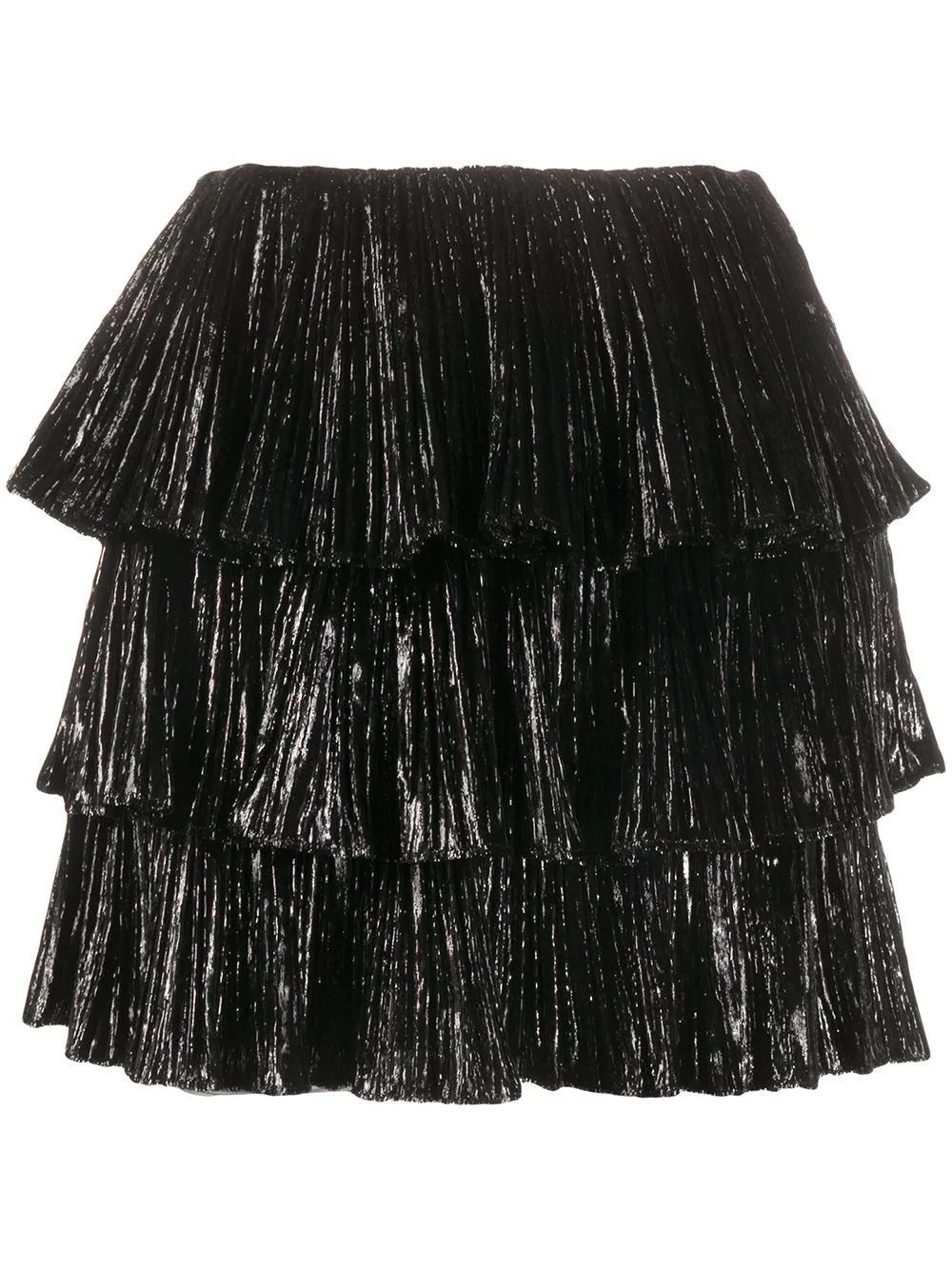 tiered ruffle mini-skirt - 1