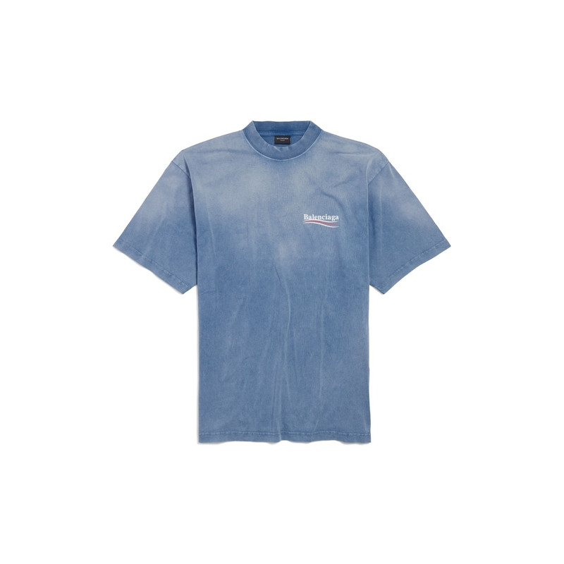 Men's Political Campaign T-shirt Medium Fit in Faded Blue/white/red 1