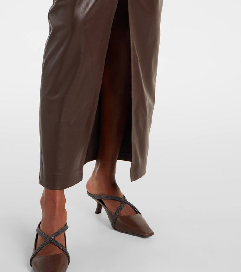 Leather maxi skirt 5