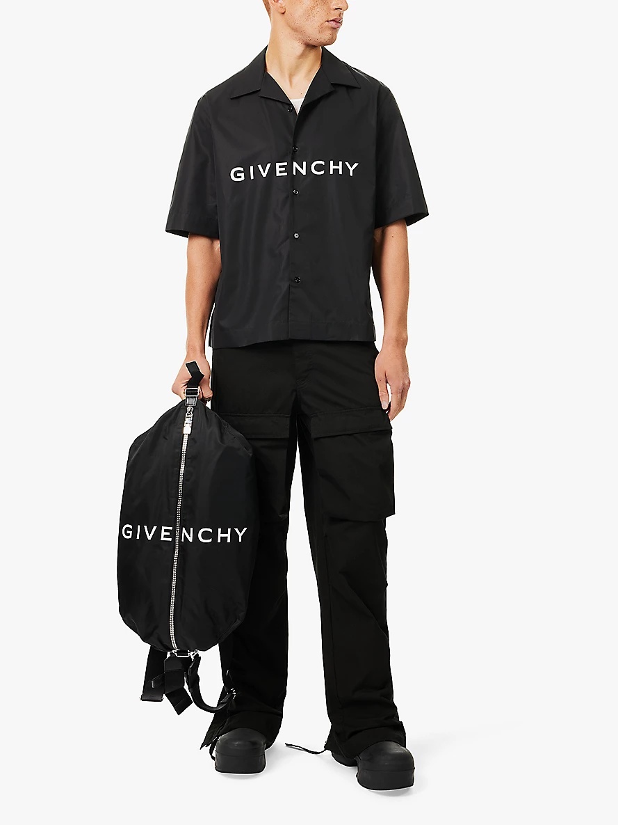 Givenchy Logo-print boxy-fit short-sleeve cotton shirt