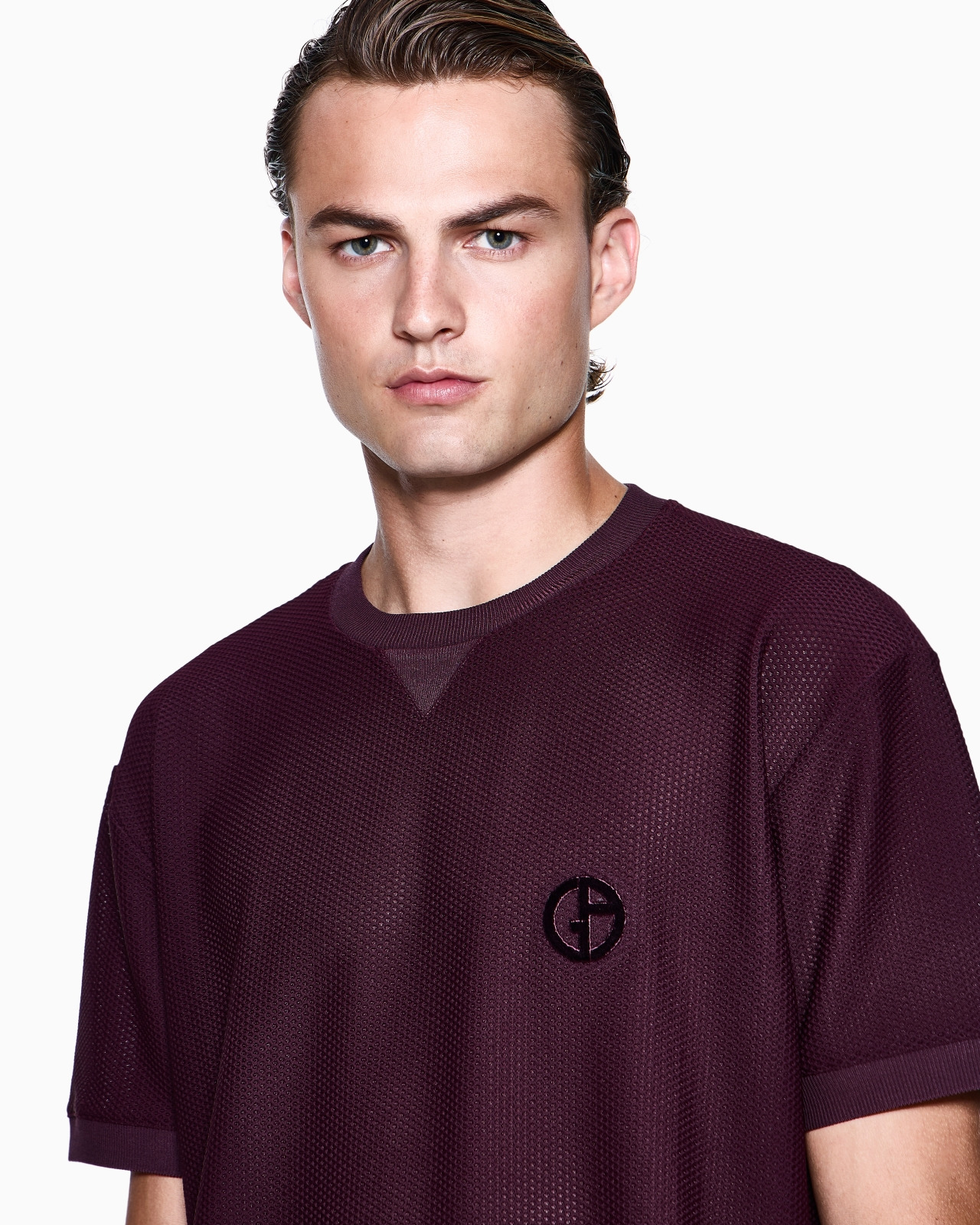 CREW-NECK T-SHIRT IN TECHNICAL WAFFLE FABRIC - 5