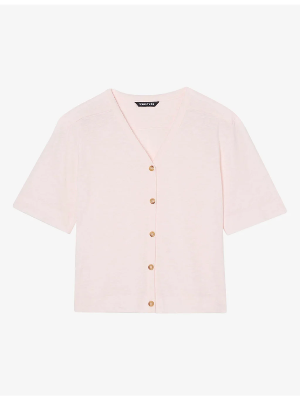 Ella Button-Through Cotton-Jersey T-Shirt - 1