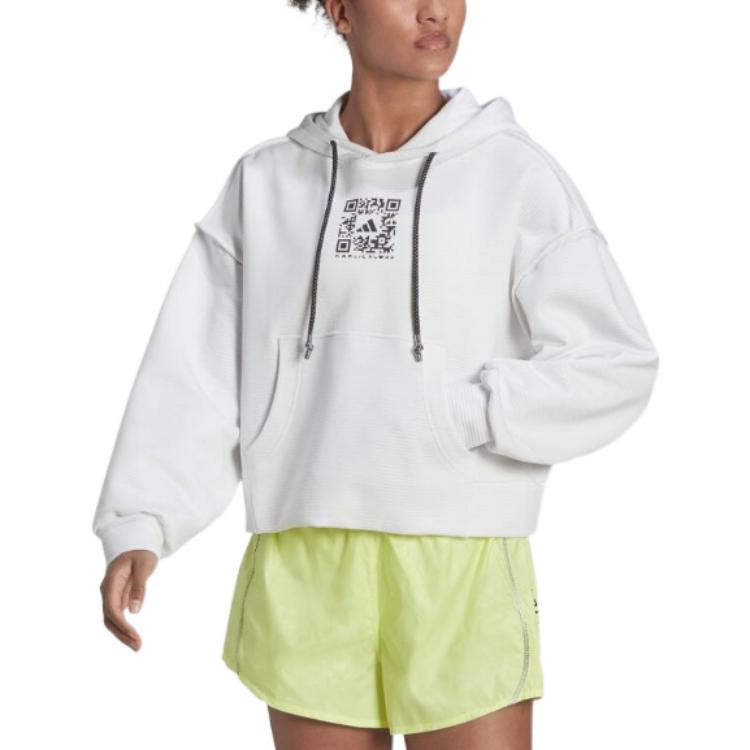 (WMNS) Adidas x Karlie Kloss Hoodie 'White' HB1448 - 2
