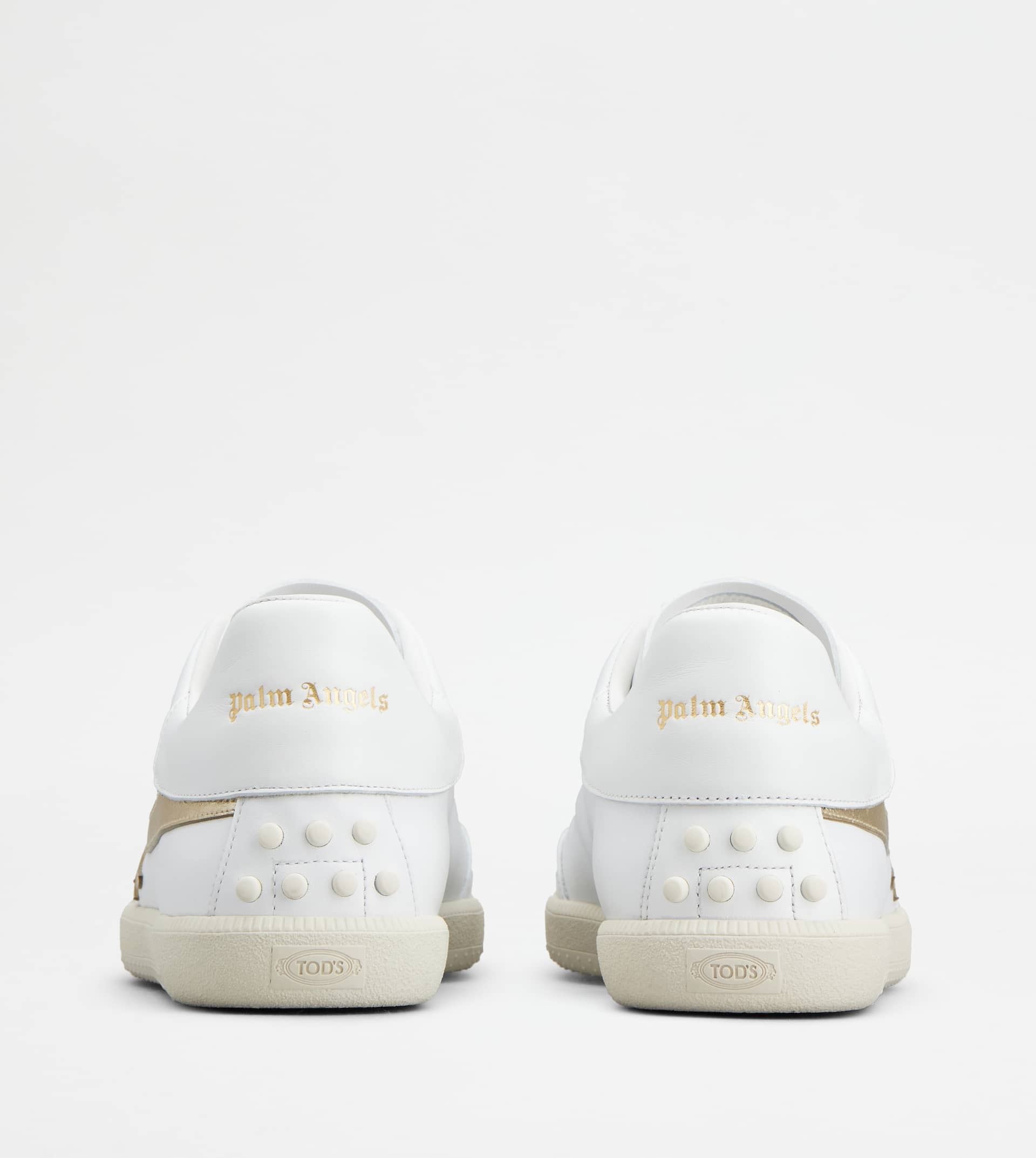 TOD'S TABS SNEAKERS PALM ANGELS IN LEATHER - WHITE, GOLD - 2