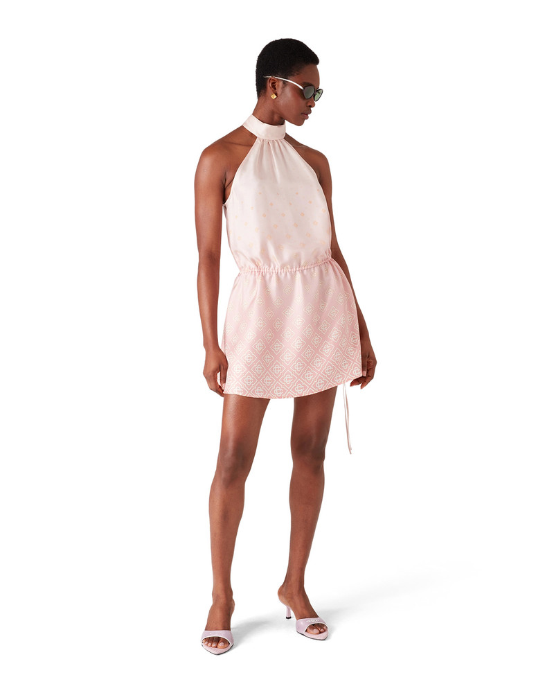 CASABLANCA Monogram Degrade Silk Dress outlook
