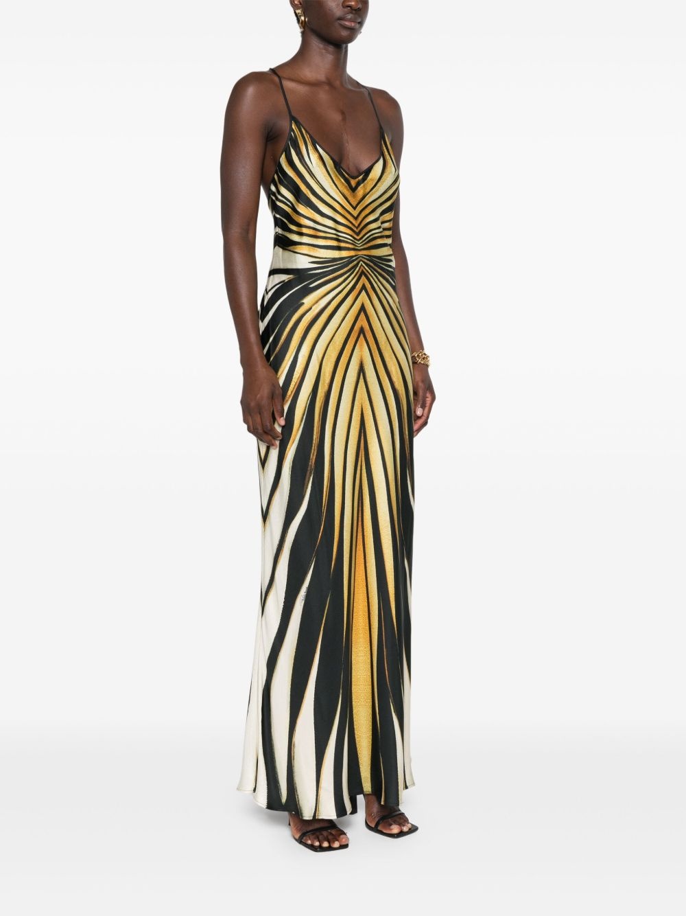 abstract-print slip dress - 3