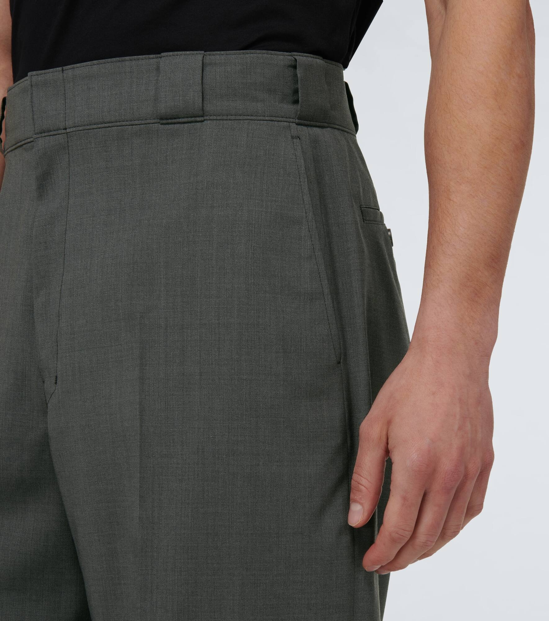 Tailored wool poplin bermuda shorts - 5