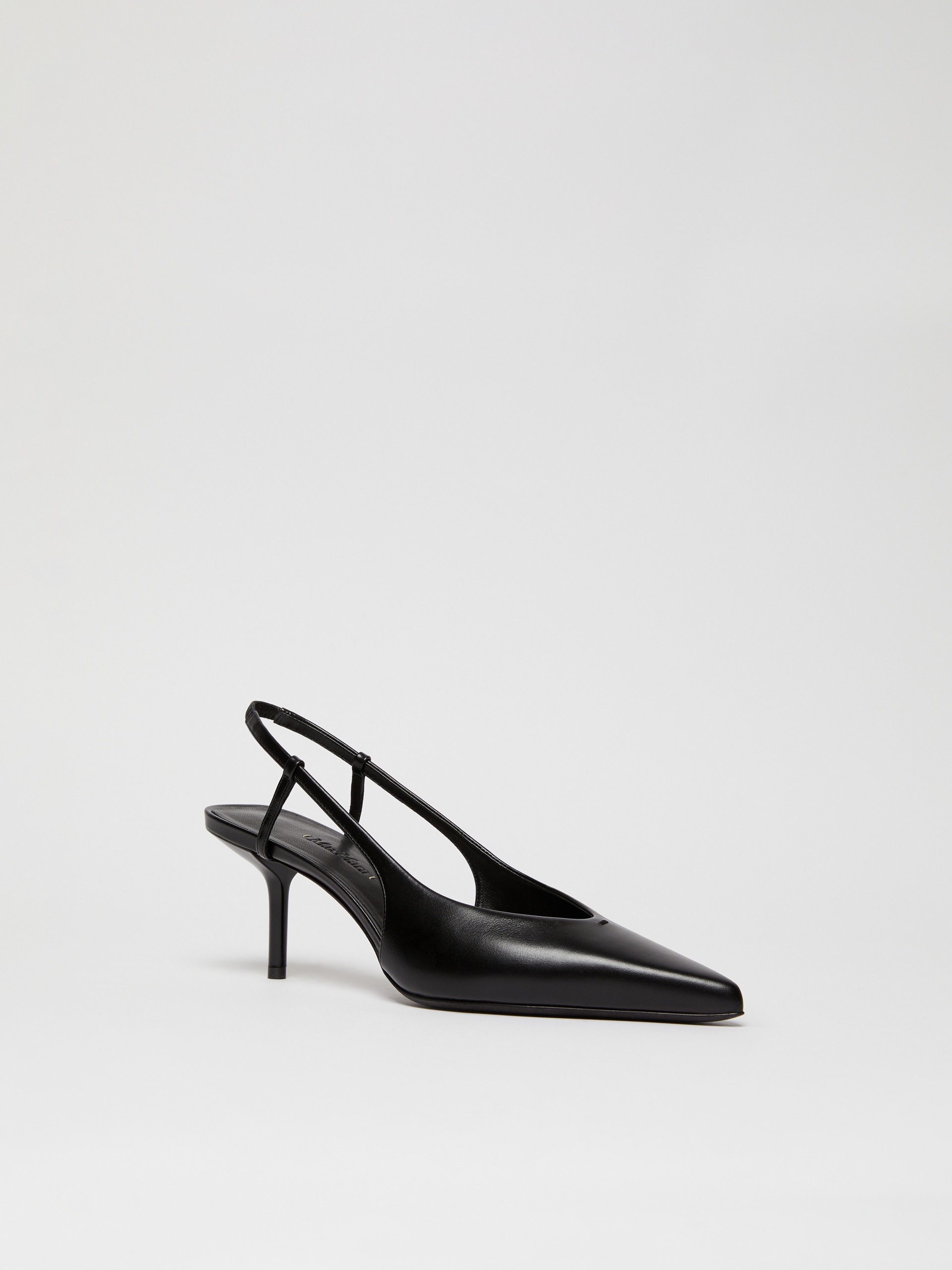 MMSLINGCALF Leather slingback heels - 2