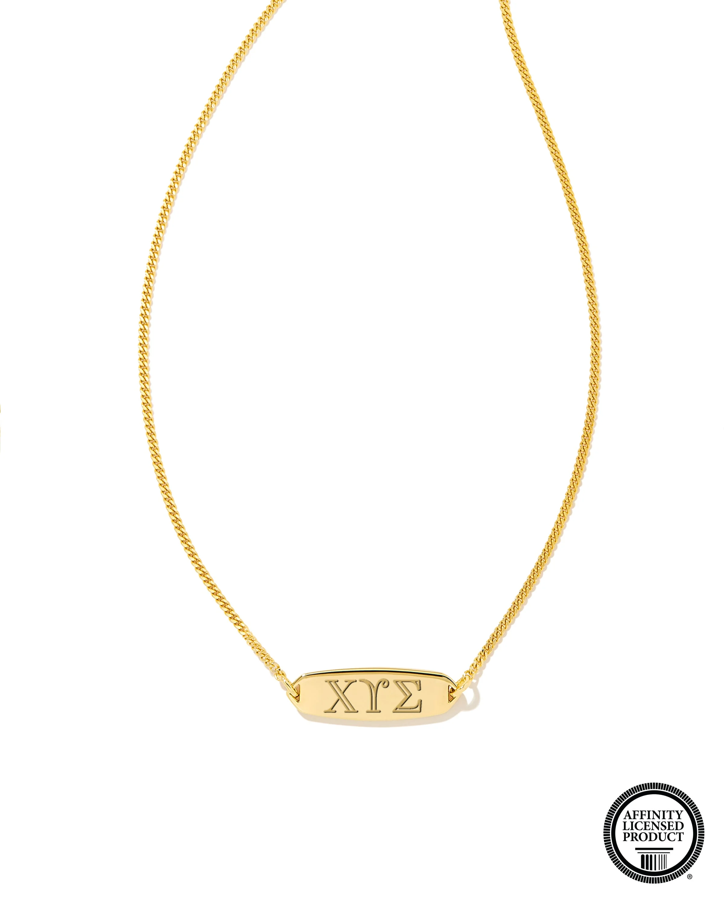 Chi Upsilon Sigma Pendant Necklace in 18k Gold Vermeil - 1