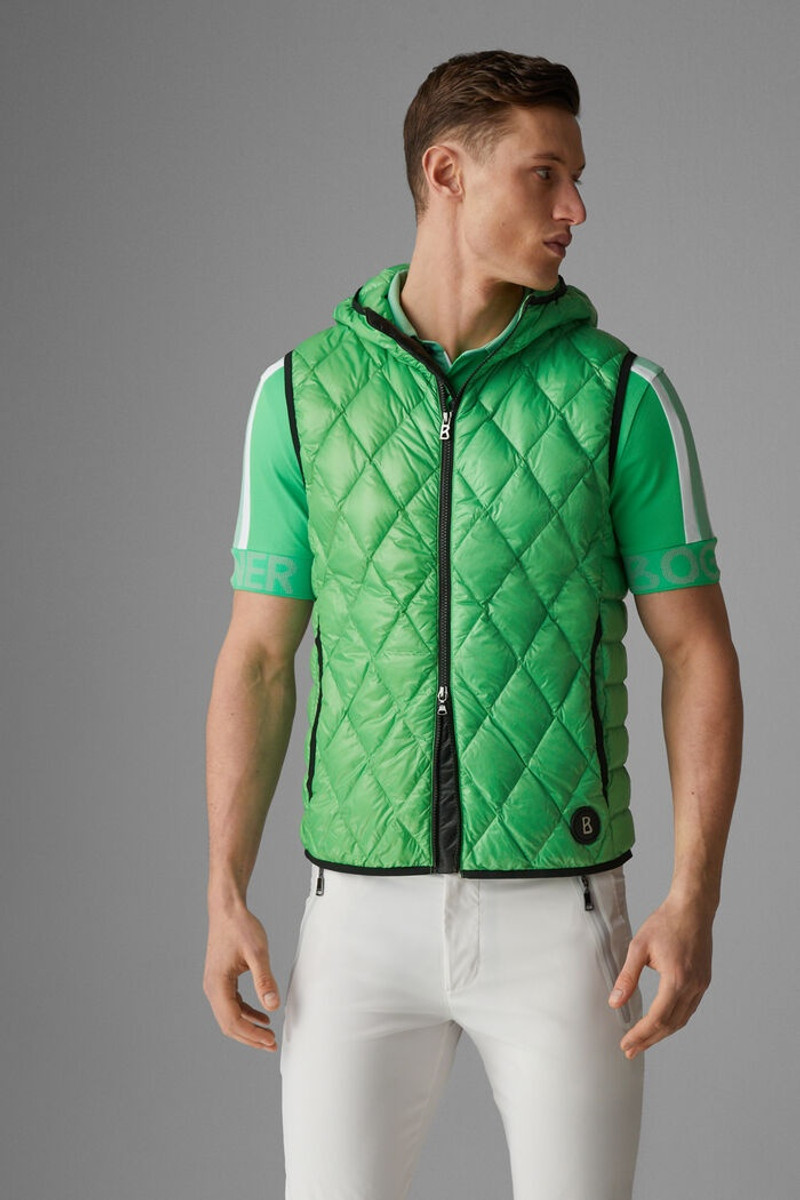 Ares Lightweight down waistcoat in Green 2