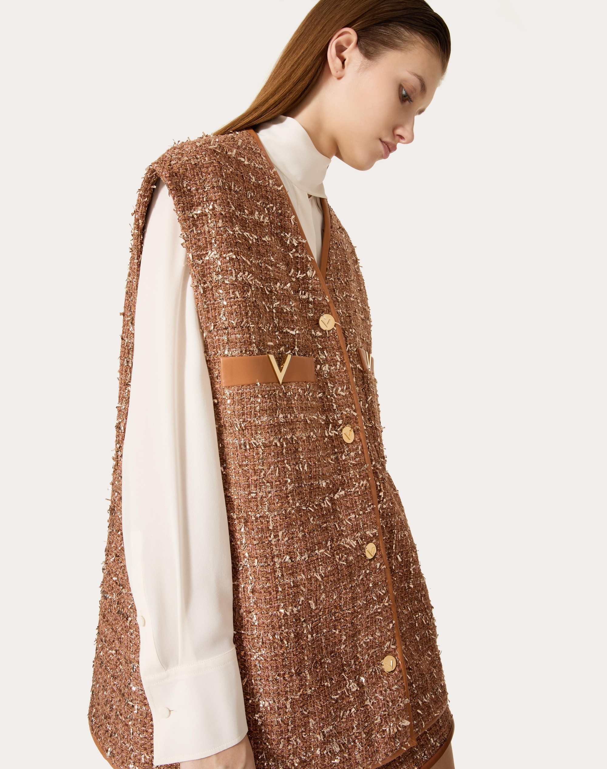 GLAZE TWEED LIGHT GILET - 5