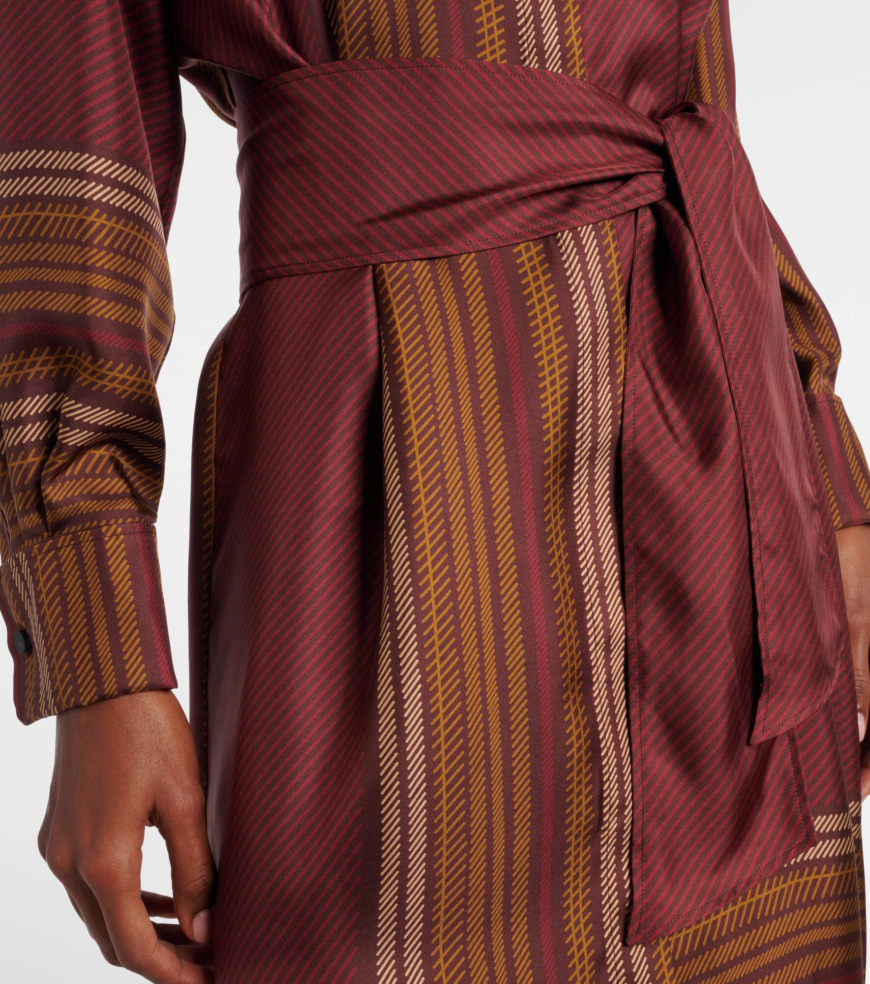 Pietre printed silk wrap dress - 5