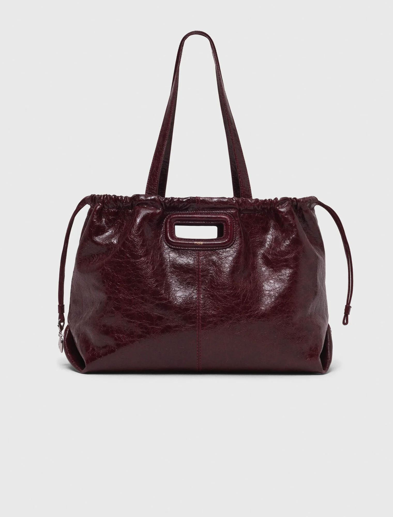 Crackled leather M Tote bag - 1