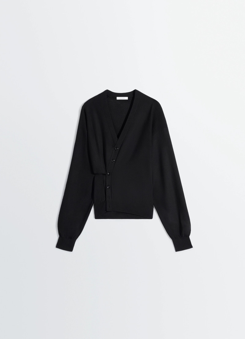 TWISTED CARDIGAN IN WOOL BLEND - 1
