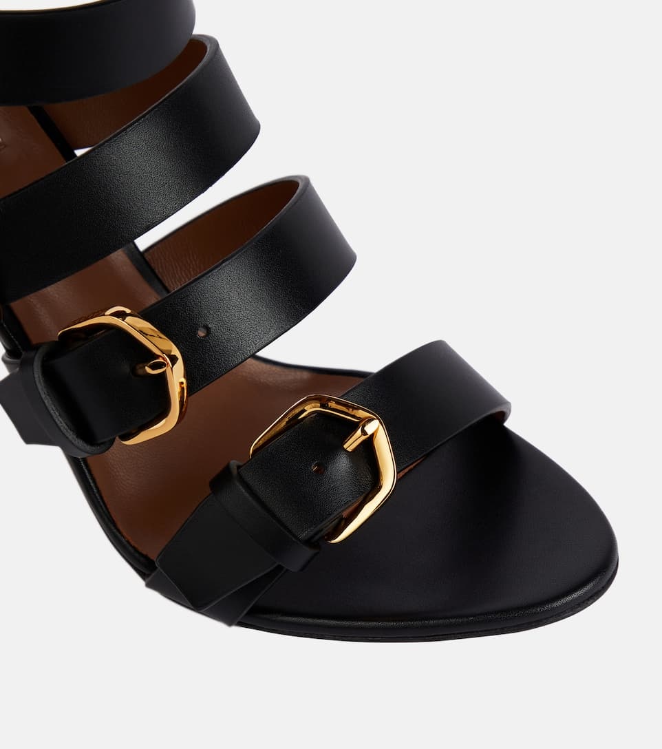 Buckle leather sandals - 6