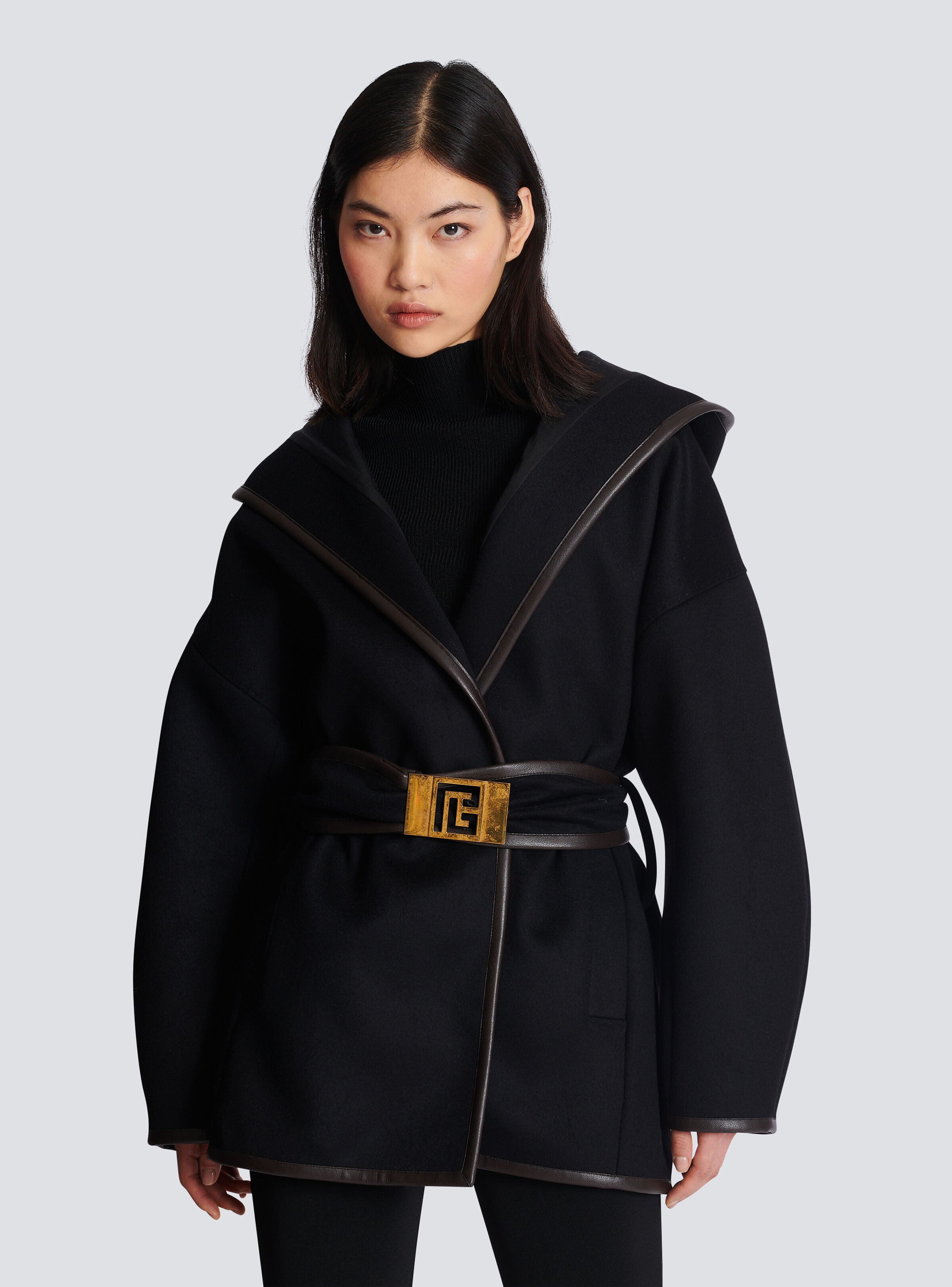 Belted wool coat - 6