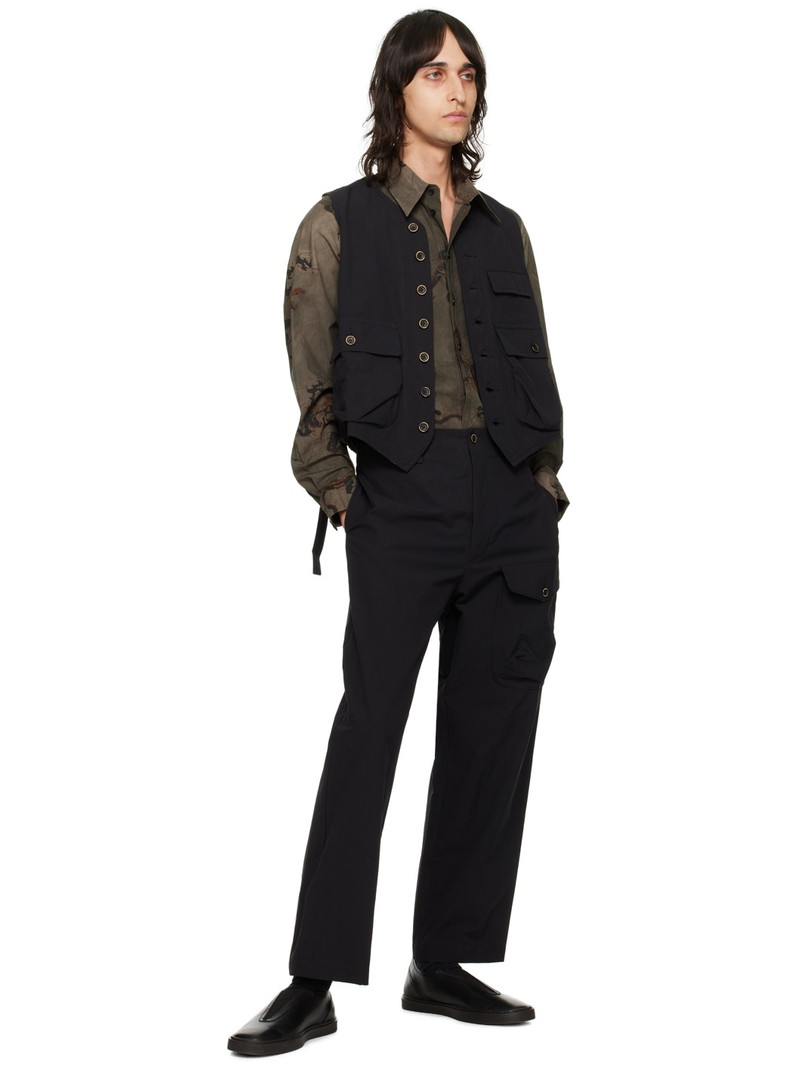 UMA WANG Black Paxton Cargo Pants outlook