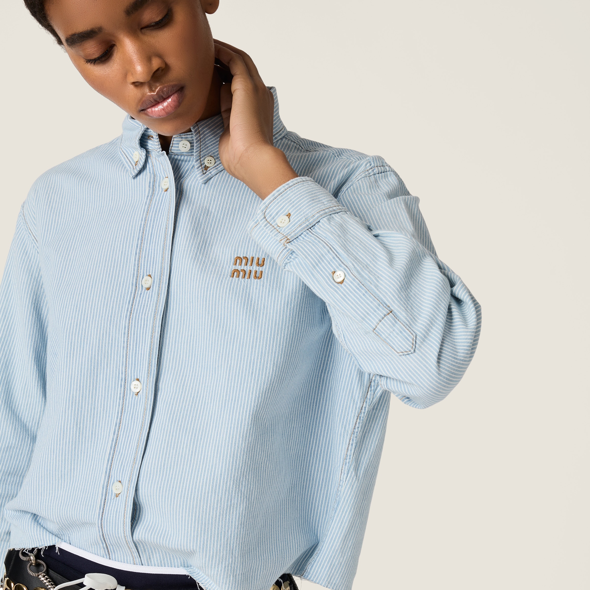 Striped chambray shirt - 5