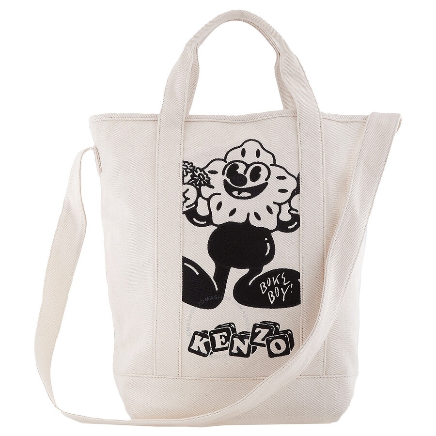 Kenzo Graphic Tote Bag in Ecru - 4