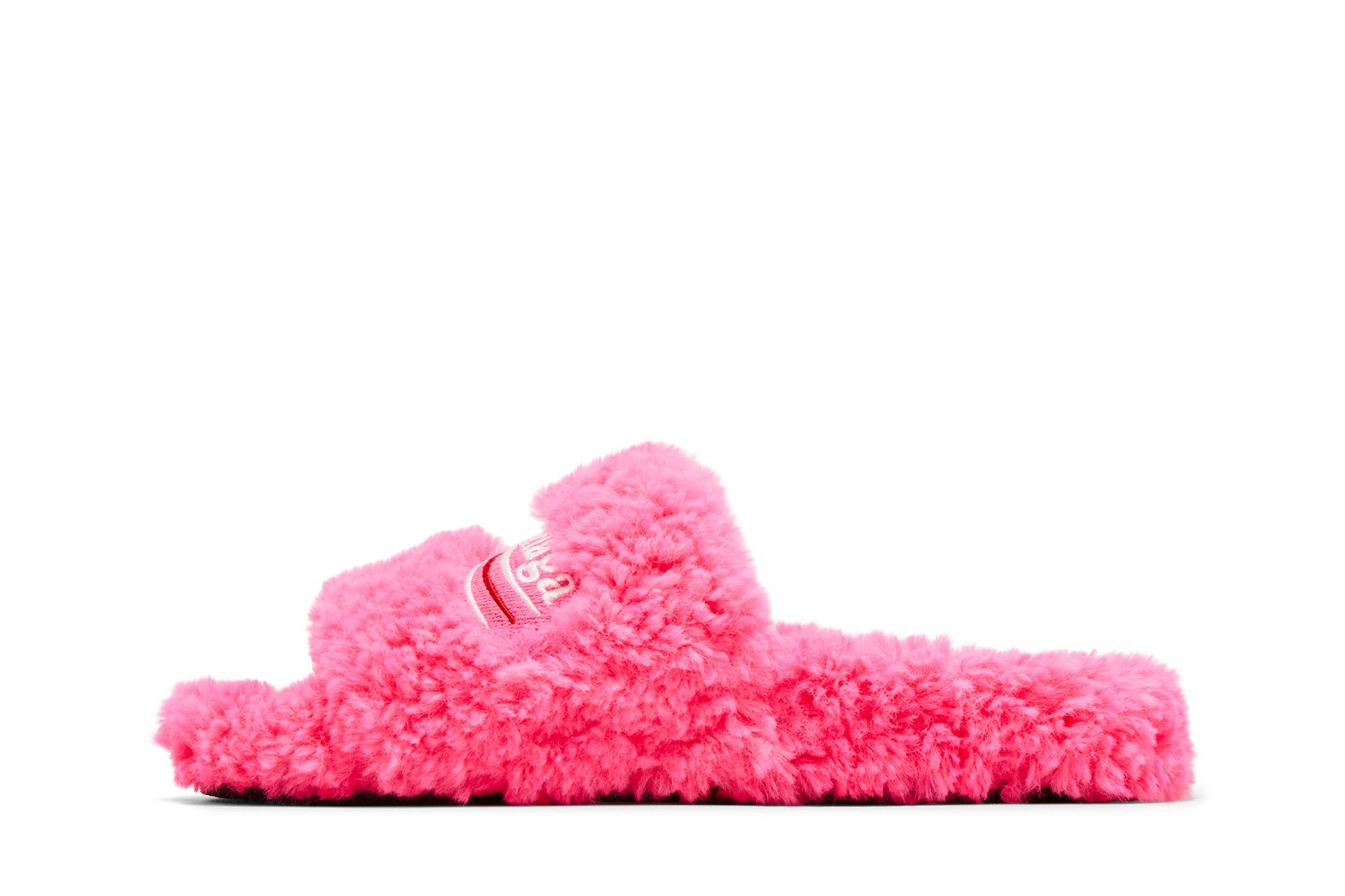 Balenciaga Wmns Furry Slides 'Faux Fur - Hot Pink' - 3
