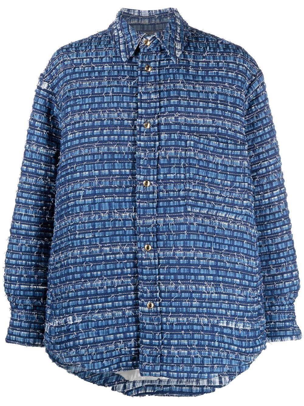 denim-tweed shirt jacket - 1