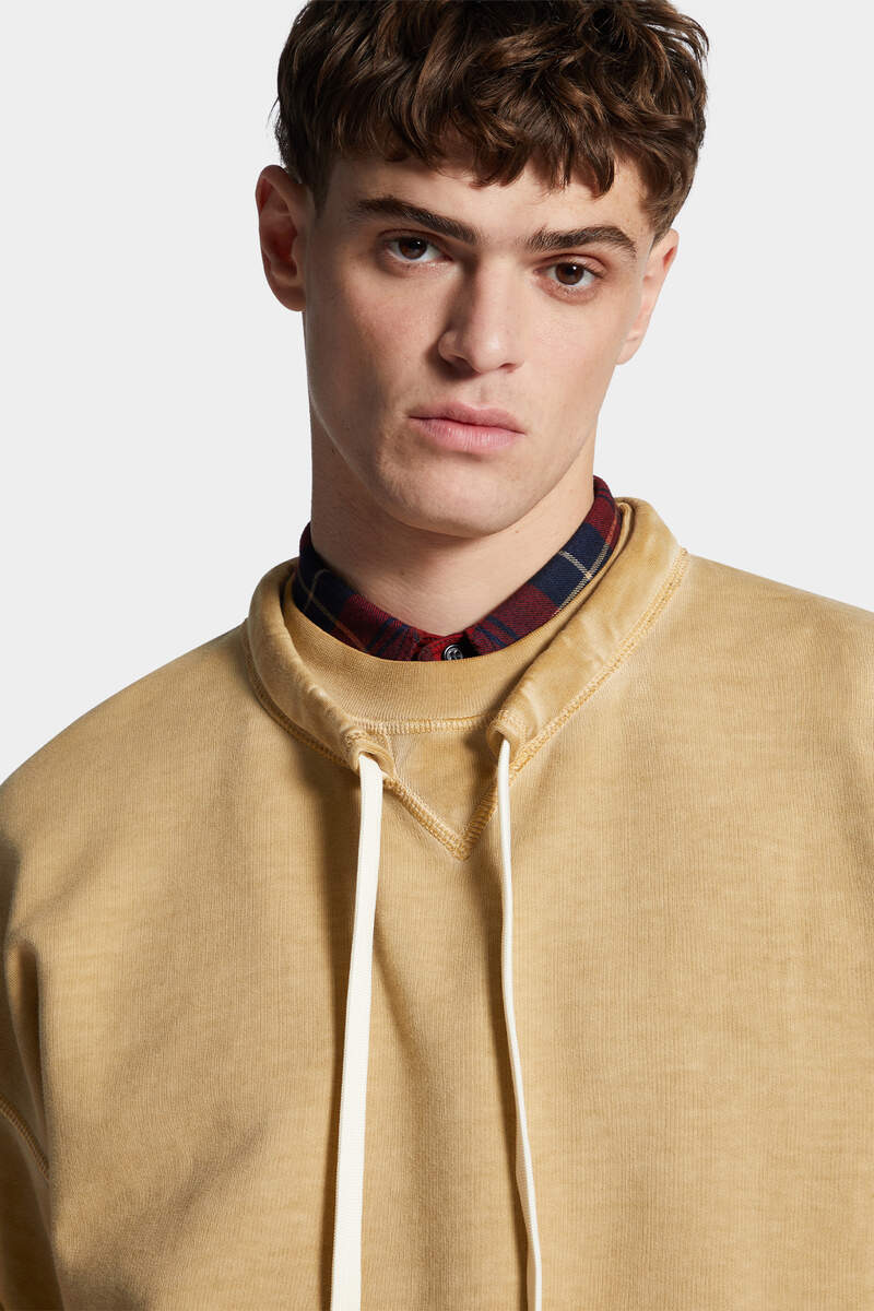 RELAX FIT LOGO DRAWSTRING CREWNECK - 5