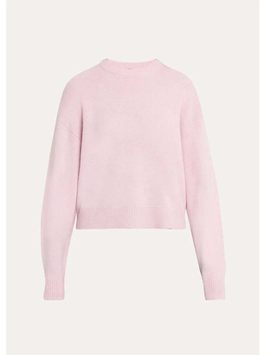 Cashmere Cropped Crewneck Sweater - 1