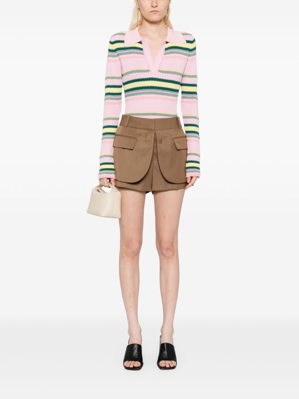 striped-jacquard top - 2