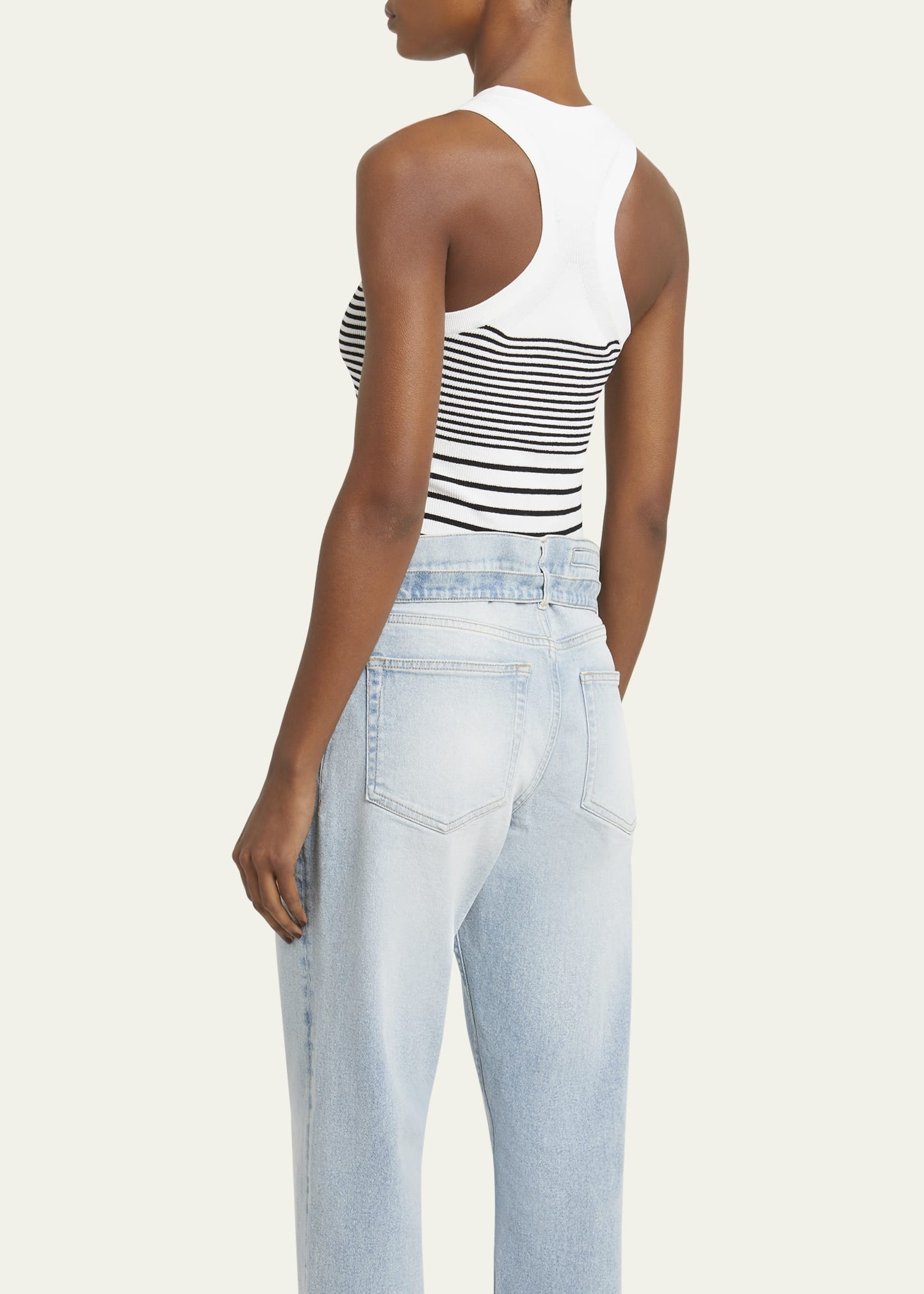 Roberts Stripe Ribbed Matte Tank Top - 3