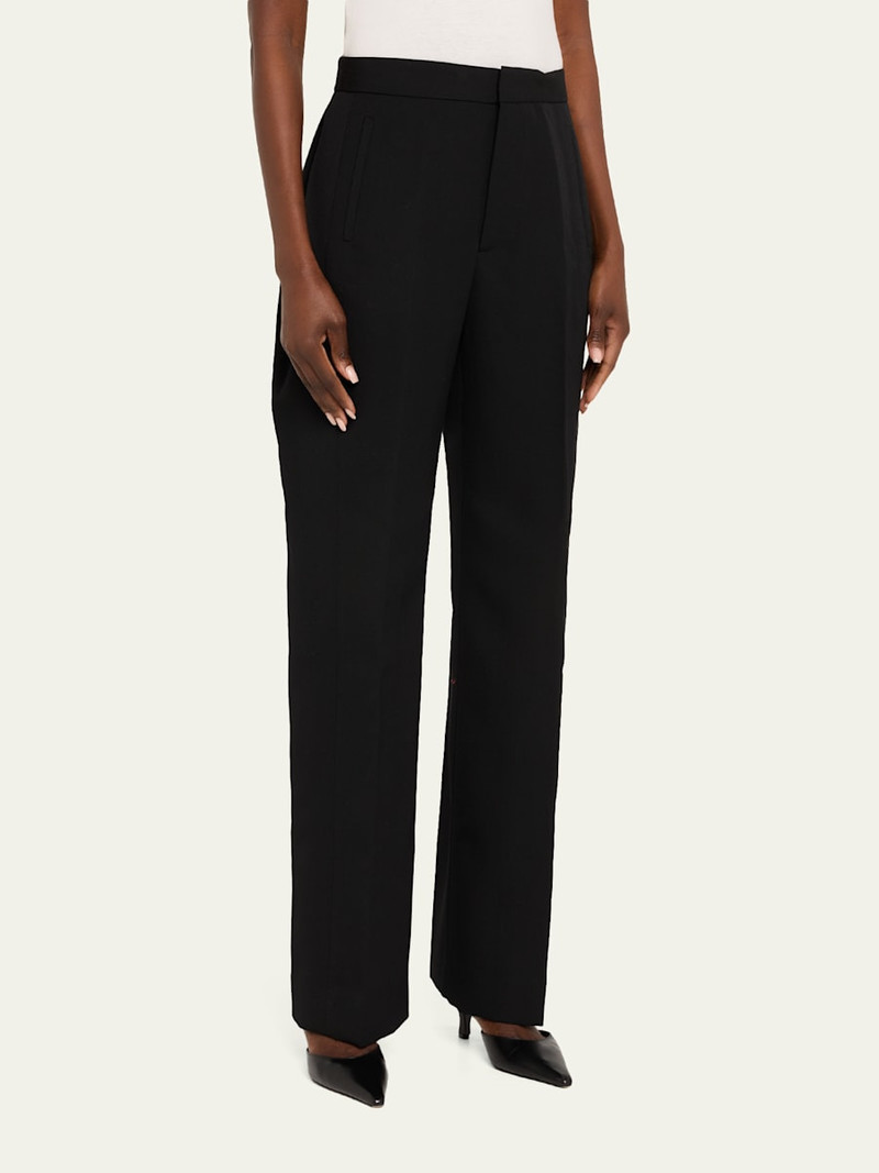 Tosh Mesh-Inset Straight-Leg Trousers 4